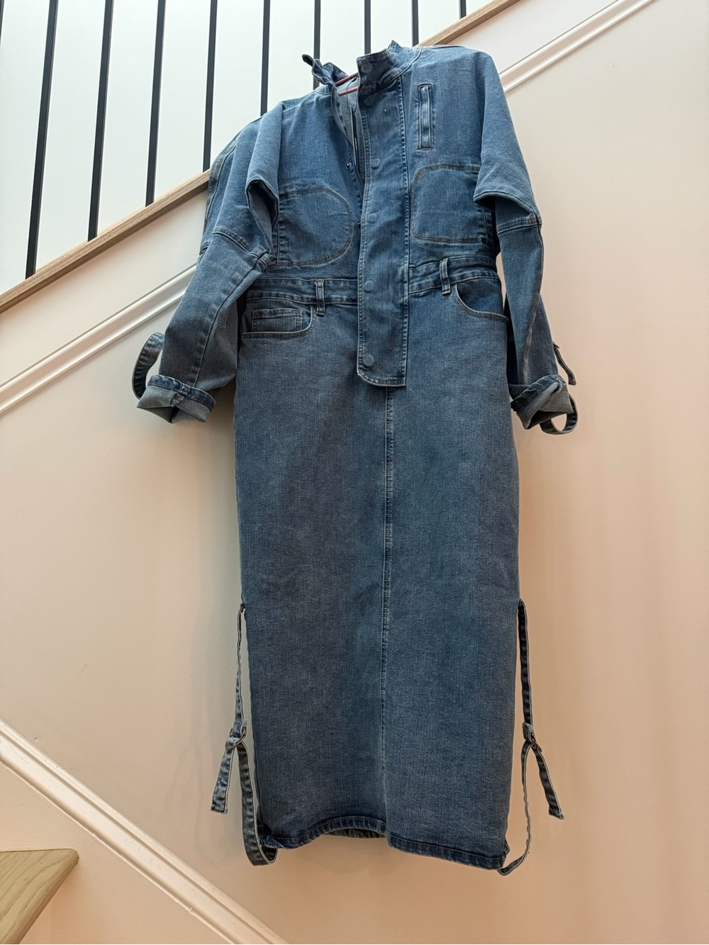 Women’s Denim Midi Dress - Blue